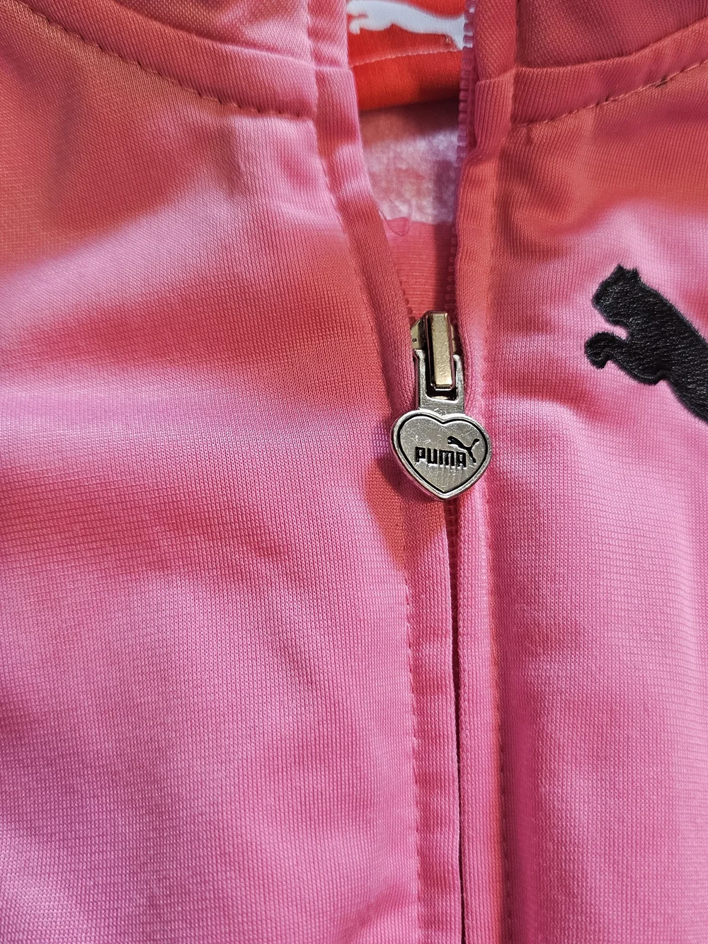 Puma Pink Girls Zip-Up Jacket